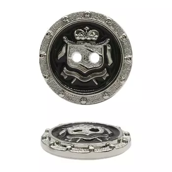 Пуговицы (металл) 20мм (серебро/белый)