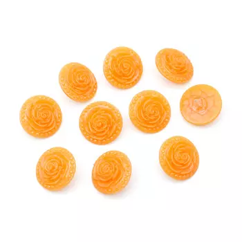 Пуговицы 'Розочки', 10 шт (13 апельсиновый)
