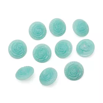 Пуговицы 'Розочки', 10 шт (14 светло-бирюзовый)