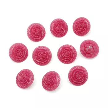 Пуговицы 'Розочки', 10 шт (28 сиреневый)