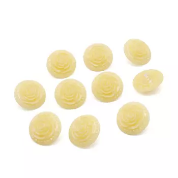 Пуговицы 'Розочки', 10 шт (2 св.желтый)