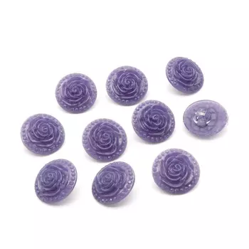 Пуговицы 'Розочки', 10 шт (7 темно-сиреневый)
