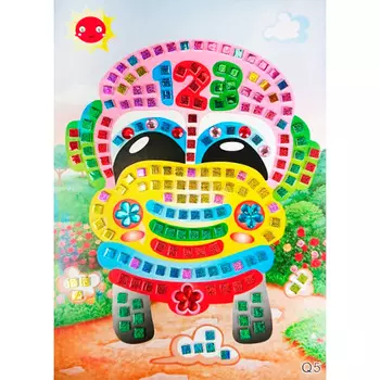 Q005 Мозайка-стикеры Колор Кит 'Школьный автобус' 24*17см