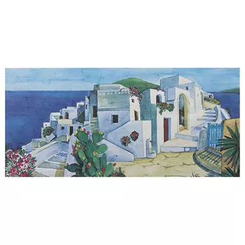 QSITO025T Декупажная бумага рисовая 'Белые дома', плотность 25г/кв.м, 23х50см Renkalik