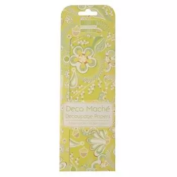 QTM50 Бумага для декопатча 'Deco Mache' 26х37,5см*3 листа (044 Желтые желуди)