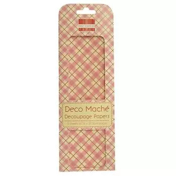 QTM50 Бумага для декопатча 'Deco Mache' 26х37,5см*3 листа (040 Семейные узы - Клетка)