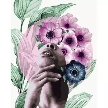 R015 Набор для рисования по номерам 'Зима '(серия Арт-флора) 40*50 см