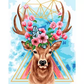 R023 Набор для рисования по номерам 'Природная геометрия' 40*50см