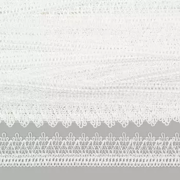 р60288 Тесьма отделочная 21мм*50м (хлопок 78%, лен12%, полиэфир 10%) (003 белый)