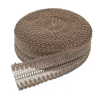 р6657 Тесьма отделочная 57мм*25м (хлопок 60%, лен 26%, полиамид 1%, полиэфир 13 %) двухстор. (071 льняной)