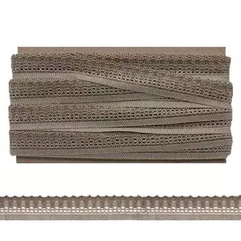 р6965 Тесьма отделочная 30мм*25м (хлопок41%,лен37%,полиэфир21%,полиамид1%) одностор. (071 льняной)