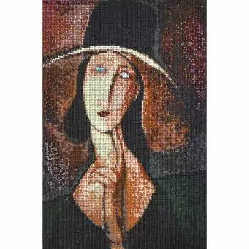 Р-101 Набор для вышивания бисером Созвездие.По мотивам картины Амедео Модильяни 'Портрет Жанны Эбютерн' 22*35см