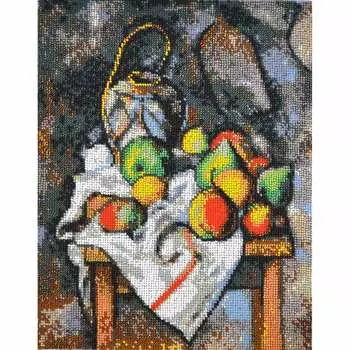 Р-102 Набор для вышивания бисером Созвездие. По мотивам картины Поля Сезанна 'Фрукты' 25*31см