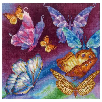 Р-11 Набор для вышивания 'Радужные бабочки', 28*28 см