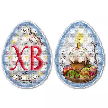 Р-164 Набор для вышивания на пластиковой канве МП Студия 'Пасхальное настроение' 11х8см