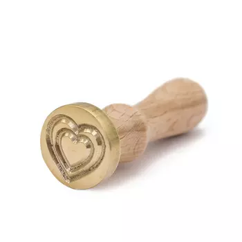 Р-271 Печать для сургуча Свадебная №7 'Два сердца' 25мм, HappyClay