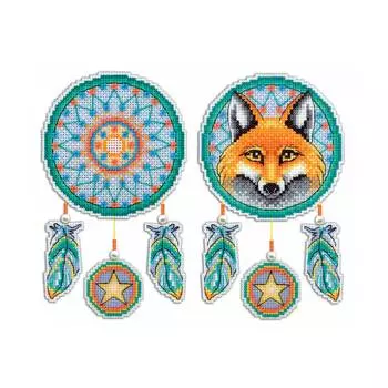 Р-302 Набор для вышивания на пластиковой канве МП Студия 'Ловец снов. Лиса'10*17см