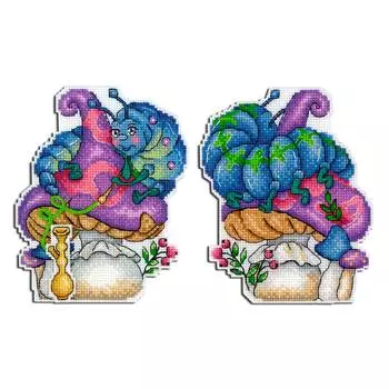 Р-400 Набор для вышивания на пластиковой канве МП Студия 'Мудрая гусеница'15*12см