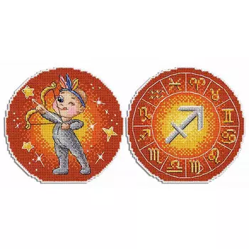 Р-702 Набор для вышивания МП Студия 'Знаки Зодиака. Стрелец.' 12*12см