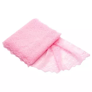 RE00435 Эластичное кружево 19 см*10 м (розовый)