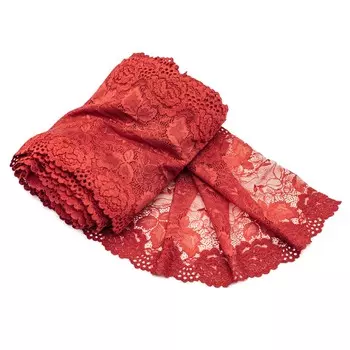RE00467 Эластичное кружево 20,5 см*10 м (красный)