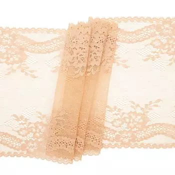 RE02149 Кружево эластичное 23,5см*10м, бежевый