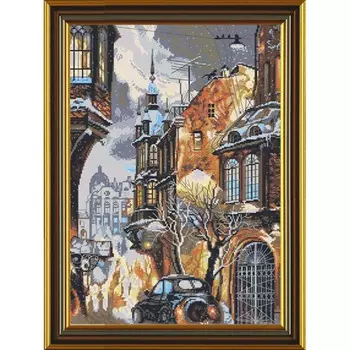 РЕ3314 Набор для вышивания 'Нова Слобода' 'Снег в городе', 28х38 см