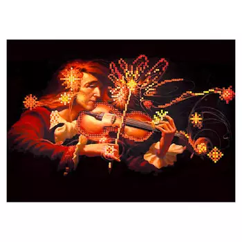 Рисунок на шелке 28*34см. (МП) (4031 Искры музыки)