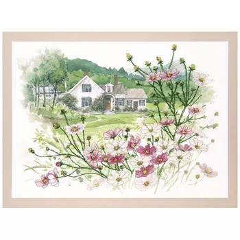 РК-113 Набор для вышивания Чарівна Мить 'Домик с цветами' 36*26 см