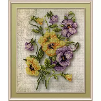 РК-319 Набор для вышивания 'МП Студия' 'Анютины глазки', 25*20 см