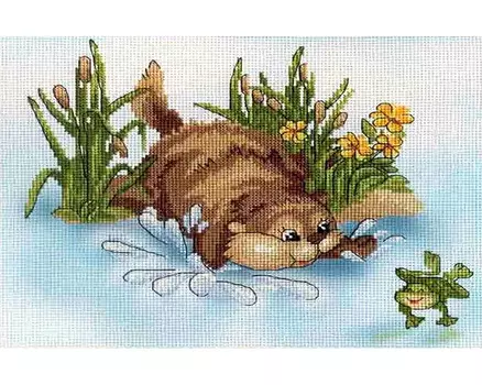 РК-322 Набор для вышивания 'МП Студия' 'Бобер и лягушка', 20*25 см