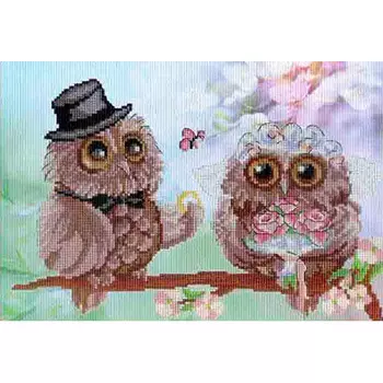 РК-323 Набор для вышивания 'МП Студия' 'Свадьба совят', 21*30 см