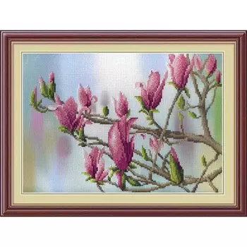 РК-472 Набор для вышивания 'МП Студия' 'Ветка магнолии', 20х28 см