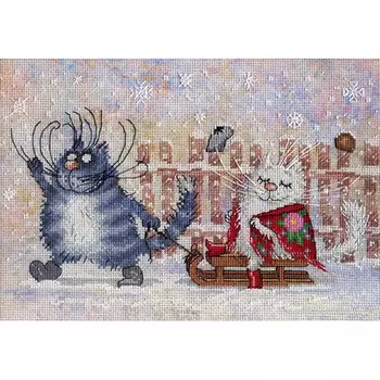 РК-473 Набор для вышивания 'МП Студия' 'Поедем, душенька, кататься', 16х23 см