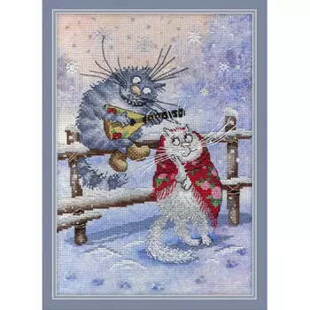 РК-500 Набор для вышивания 'МП Студия' 'По морозу босиком', 23х16 см