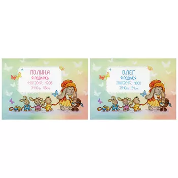 РК-521 Набор для вышивания МП Студия 'Три сыночка и лапочка дочка' 17*25см