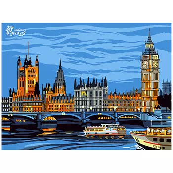 RL001 Набор для рисования по номерам 'Лондон' 30*40см