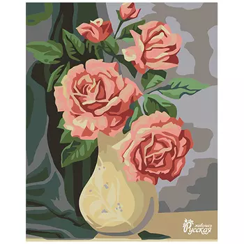 RL043 Набор для рисования по номерам 'Садовые розы' 30*40см