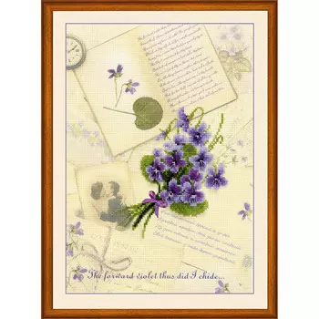 РТ-0039 Набор для вышивания Riolis 'Письма о любви. Фиалки', 21*30 см