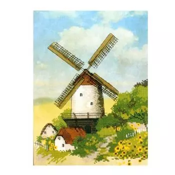 РТ-0045 Частичная вышивка Riolis, 'Мельница', 21*30 см