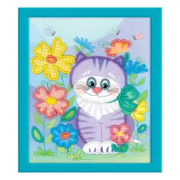 РТ-0060 Частичная вышивка Риолис 'Котик'15*18см