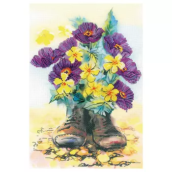 РТ-0069 Частичная вышивка Риолис 'Вторая жизнь' 21*30см