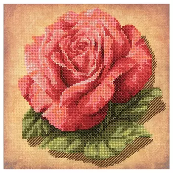 РТ-0070 Частичная вышивка Риолис 'Роза' 20*20 см