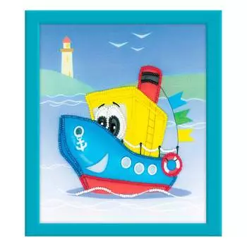 РТ-0072 Частичная вышивка Риолис 'Кораблик'15*18см