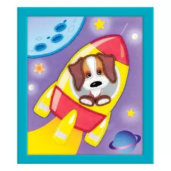 РТ-0073 Частичная вышивка Риолис 'Первый в космосе'15*18см