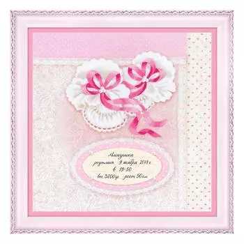 РТ-0081 Частичная вышивка Риолис 'Пинетки для девочки' 21*21см