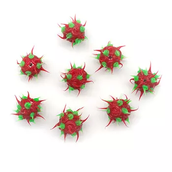 RUB0001C Бусины резиновые с шипами, 12 мм, упак./8 шт., Astra&amp;Craft (07)