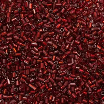 Рубка, (стекло), 11/0, упак./20 гр., 'Астра' (25B бордовый/прозр.серебрист.центр(круг.отв.))