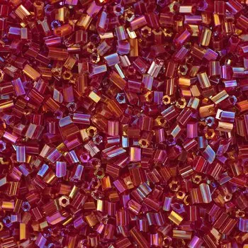 Рубка, (стекло), 11/0, упак./20 гр., 'Астра' (405 красный/непрозр.радужный)