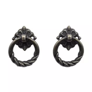 Ручка декоративная для шкатулок 23,5*23,5 мм, 2шт бронза